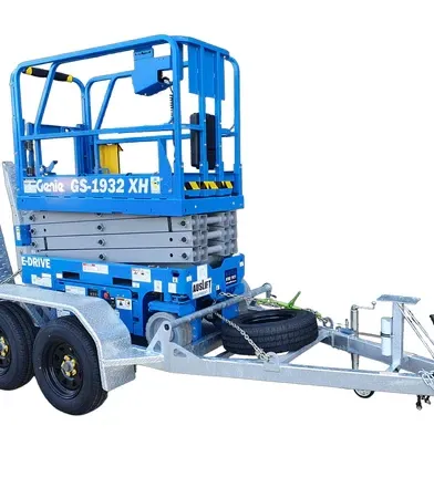 19 foot scissor lift trailer package at Flexihire